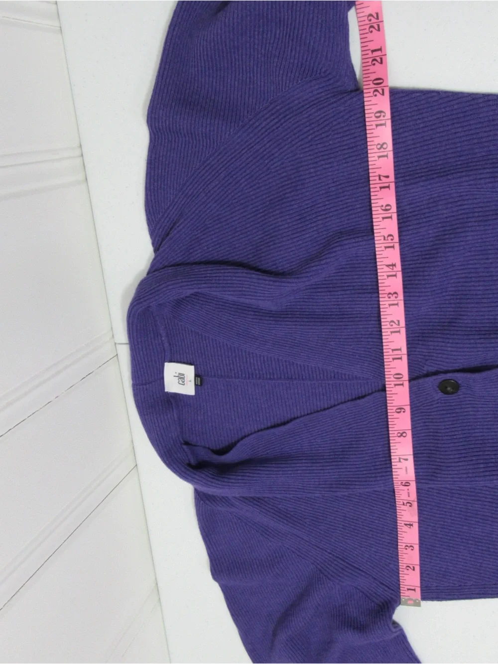 CAbi French Violet Purple Sunday Cardigan  Size Large